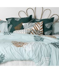 Copripiumino HappyFriday Blanc Foliage Mint Multicolore 140 x 200 cm