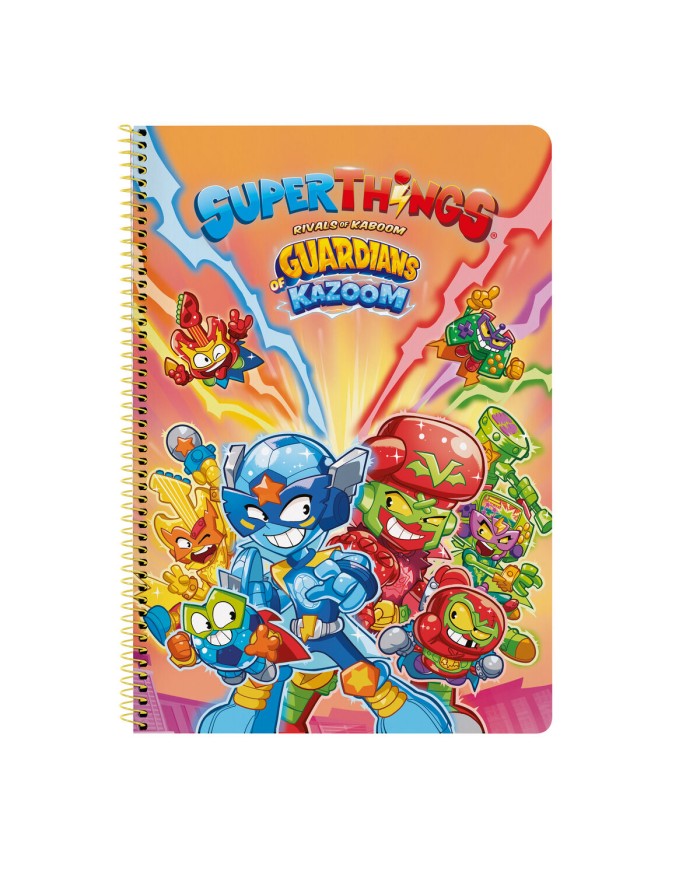 Quaderno con Anelli SuperThings Guardians of Kazoom Viola 21,5 x 31 x 1 cm