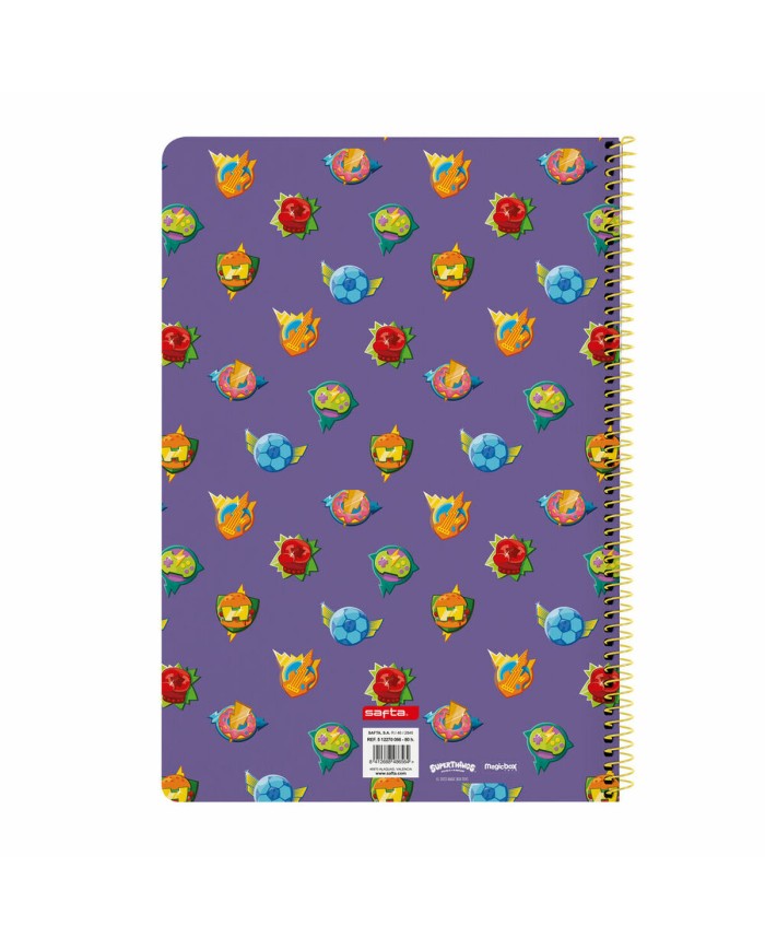 Quaderno con Anelli SuperThings Guardians of Kazoom Viola 21,5 x 31 x 1 cm