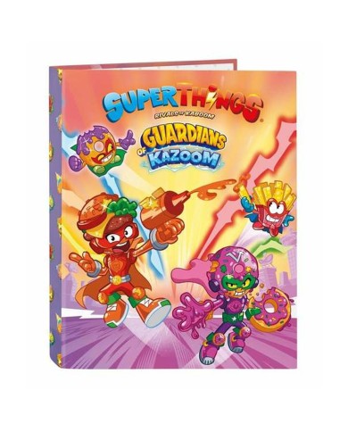Raccoglitore ad anelli SuperThings Guardians Of Kazoom Viola 26,5 x 33 x 4 cm Raccoglitore ad anelli SuperThings Guardians Of Kazoom Viola 26,5 x 33 x 4 cm
