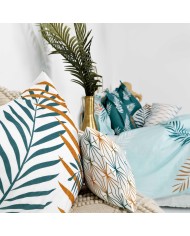 Copripiumino HappyFriday Blanc Foliage Mint Multicolore 140 x 200 cm