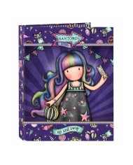 Raccoglitore ad anelli Gorjuss Fireworks Rosso Granato 26,5 x 33 x 4 cm