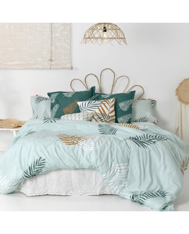 Copripiumino HappyFriday Blanc Foliage Mint Multicolore 140 x 200 cm Copripiumino HappyFriday Blanc Foliage Mint Multicolore 140 x 200 cm