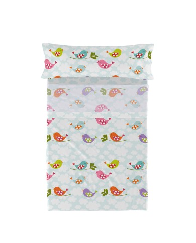Set di Lenzuola HappyFriday Mr Fox Little Birds Multicolore Singolo 2 Pezzi Set di Lenzuola HappyFriday Mr Fox Little Birds Multicolore Singolo 2 Pezzi