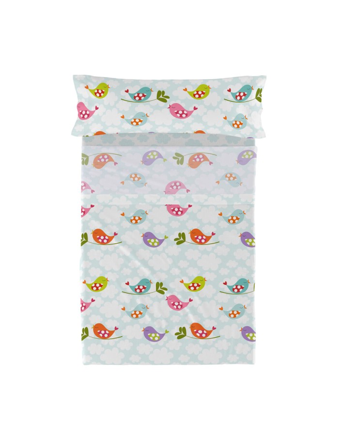 Set di Lenzuola HappyFriday Mr Fox Little Birds Multicolore Singolo 2 Pezzi Set di Lenzuola HappyFriday Mr Fox Little Birds Multicolore Singolo 2 Pezzi