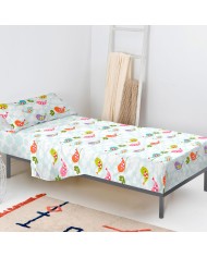 Set di Lenzuola HappyFriday Mr Fox Little Birds Multicolore Singolo 2 Pezzi Set di Lenzuola HappyFriday Mr Fox Little Birds Multicolore Singolo 2 Pezzi