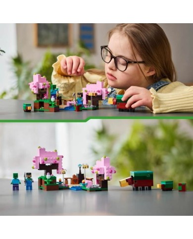 Set di Costruzioni Lego Minecraft 21260 Cherry Garden Multicolore 304 Pezzi