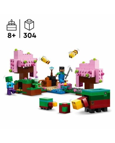 Set di Costruzioni Lego Minecraft 21260 Cherry Garden Multicolore 304 Pezzi