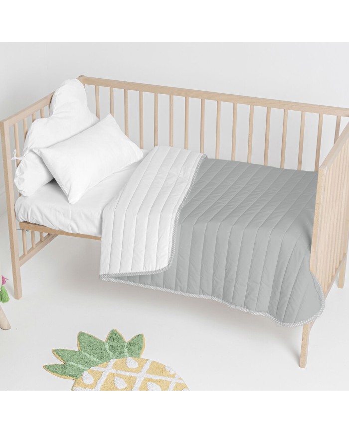 Trapunta HappyFriday Basic Kids Dash Grigio 100 x 130 cm Trapunta HappyFriday Basic Kids Dash Grigio 100 x 130 cm