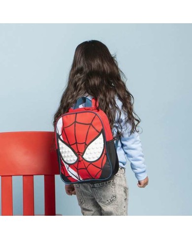 Zaino Scuola Spider-Man Rosso 21,7 x 28,0 x 9,0 cm