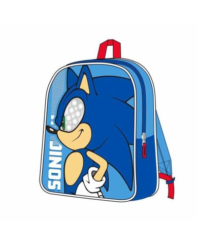 Zaino Scuola Sonic Azzurro 21,7 x 28,0 x 9,0 cm