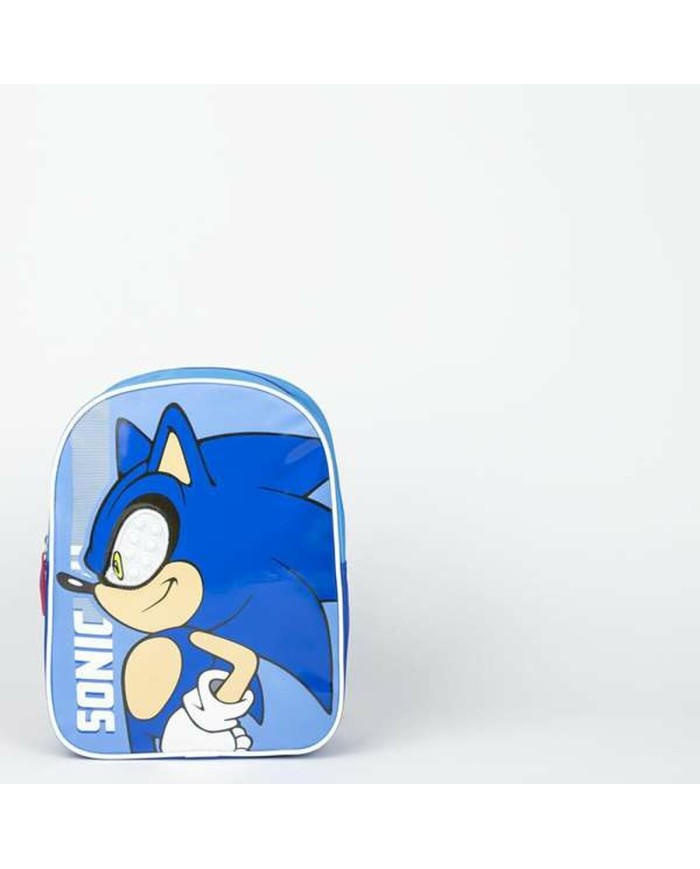 Zaino Scuola Sonic Azzurro 21,7 x 28,0 x 9,0 cm