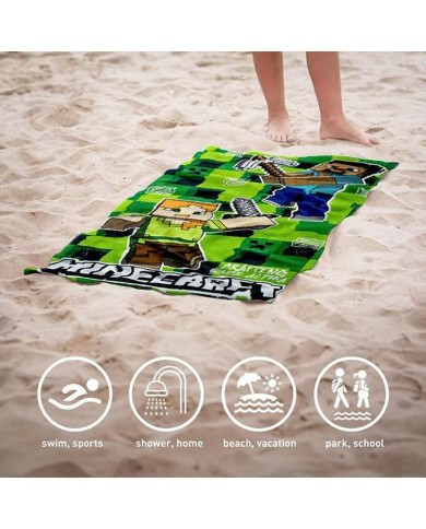 Telo da Mare Minecraft 70 x 140 cm Poliestere Telo da Mare Minecraft 70 x 140 cm Poliestere