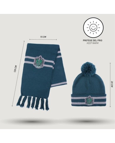 Berretto e Sciarpa Harry Potter Dark Green