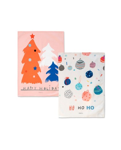 Panno da Cucina HappyFriday Xmas Ho Ho Ho Multicolore 70 x 50 cm (2 Unità)