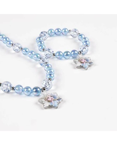 Set di Collana e Bracciali Frozen Azzurro 2 Pezzi Set di Collana e Bracciali Frozen Azzurro 2 Pezzi
