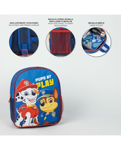Zaino Scuola The Paw Patrol Azzurro 8,0 x 30,0 x 25,0 cm