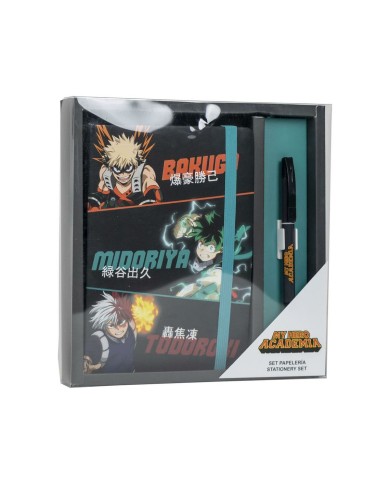 Set di Cancelleria My Hero Academia Nero 2 Pezzi Set di Cancelleria My Hero Academia Nero 2 Pezzi