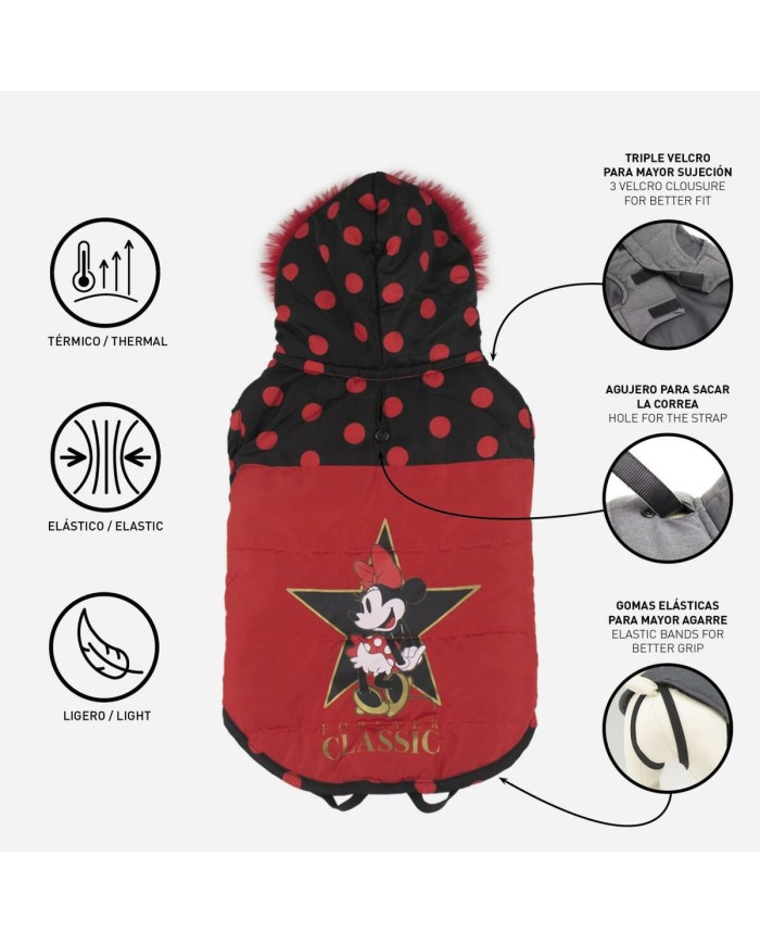 Cappotto per Cani Minnie Mouse Rosso L Cappotto per Cani Minnie Mouse Rosso L