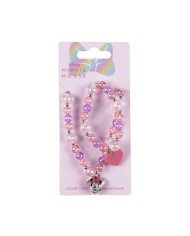 Set di Collana e Bracciali Minnie Mouse Rosa 2 Pezzi Set di Collana e Bracciali Minnie Mouse Rosa 2 Pezzi