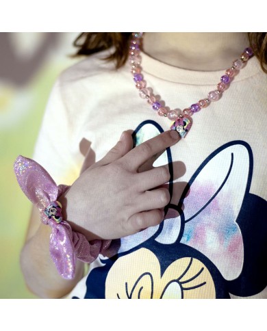 Set di Collana e Bracciali Minnie Mouse Rosa 2 Pezzi
