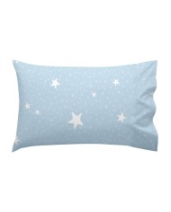 Set di Lenzuola HappyFriday Basic Kids Little star Azzurro Culla Neonato 2 Pezzi
