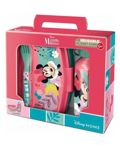 Contenitore per il pranzo con Bottiglia Minnie Mouse Rosa 21 x 18 x 7 cm Contenitore per il pranzo con Bottiglia Minnie Mouse Rosa 21 x 18 x 7 cm