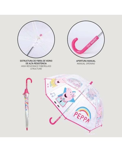 Ombrelli Peppa Pig Rosa 100 % POE