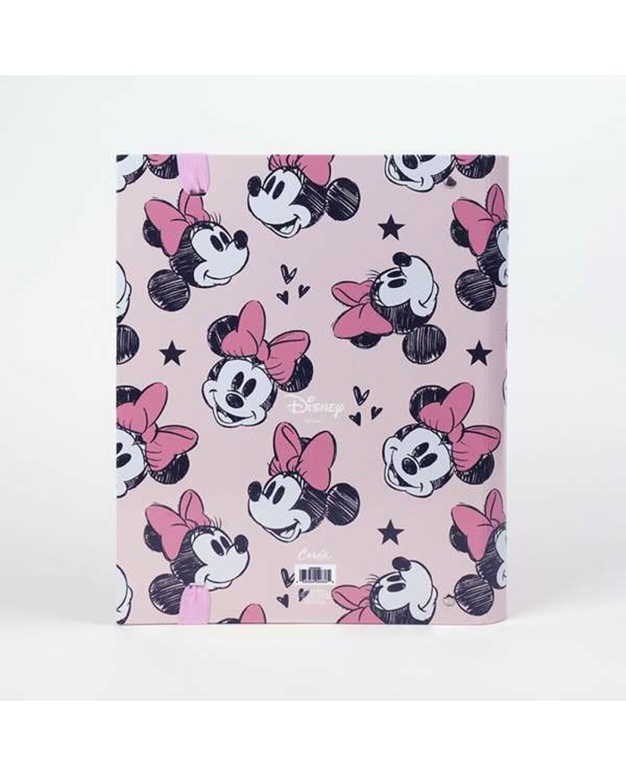 Raccoglitore ad anelli Minnie Mouse Bianco Multicolore A4