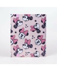 Raccoglitore ad anelli Minnie Mouse Bianco Multicolore A4