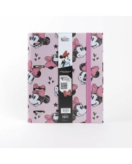 Raccoglitore ad anelli Minnie Mouse Bianco Multicolore A4