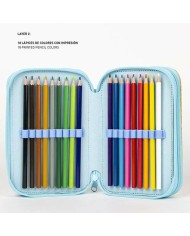 Plumier Triplo Frozen Azzurro Plumier Triplo Frozen Azzurro