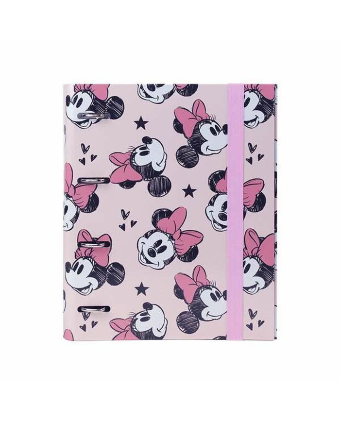 Raccoglitore ad anelli Minnie Mouse Bianco Multicolore A4