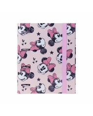 Raccoglitore ad anelli Minnie Mouse Bianco Multicolore A4