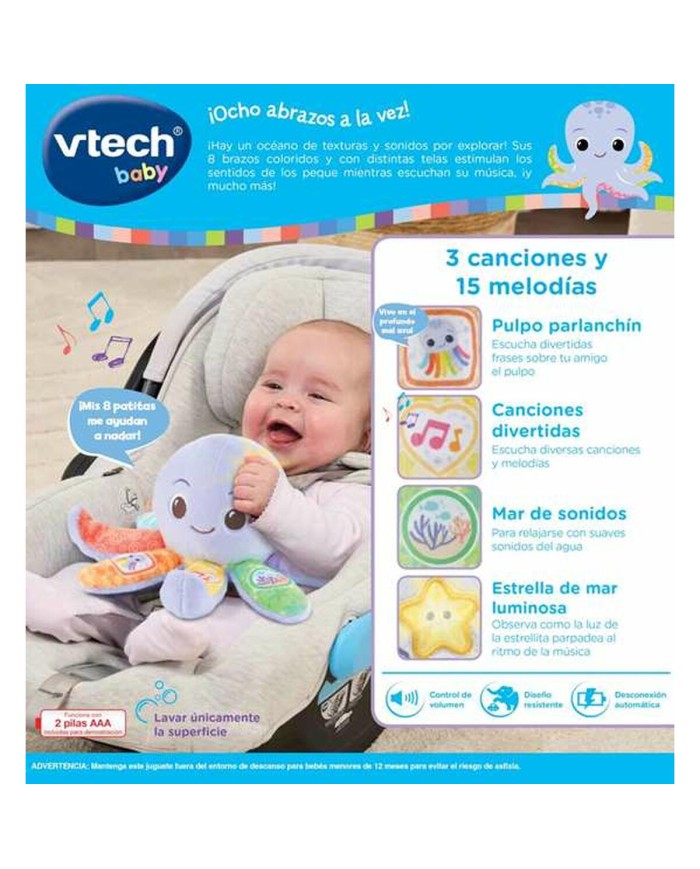 Peluche Vtech Tessile Polipo 20,5 x 17,6 x 11 cm