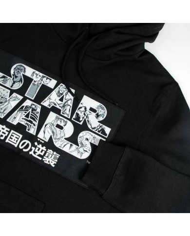 Felpa con Cappuccio Unisex Star Wars Nero Felpa con Cappuccio Unisex Star Wars Nero