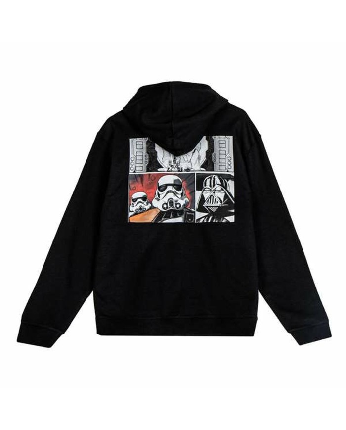 Felpa con Cappuccio Unisex Star Wars Nero Felpa con Cappuccio Unisex Star Wars Nero