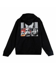Felpa con Cappuccio Unisex Star Wars Nero Felpa con Cappuccio Unisex Star Wars Nero