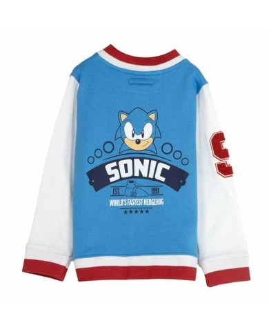 Giacca Sportiva da Bambini Sonic Azzurro Giacca Sportiva da Bambini Sonic Azzurro