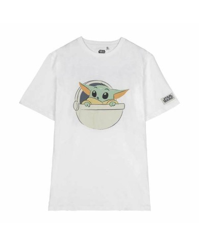 Maglia a Maniche Corte Donna The Mandalorian Bianco Maglia a Maniche Corte Donna The Mandalorian Bianco