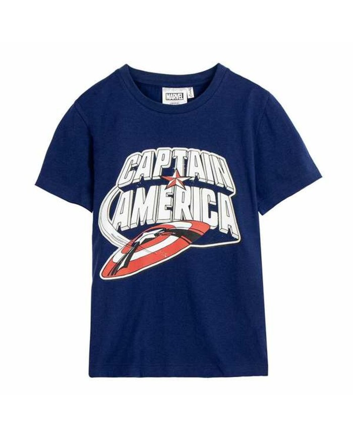 Maglia a Maniche Corte Bambino The Avengers Azzurro