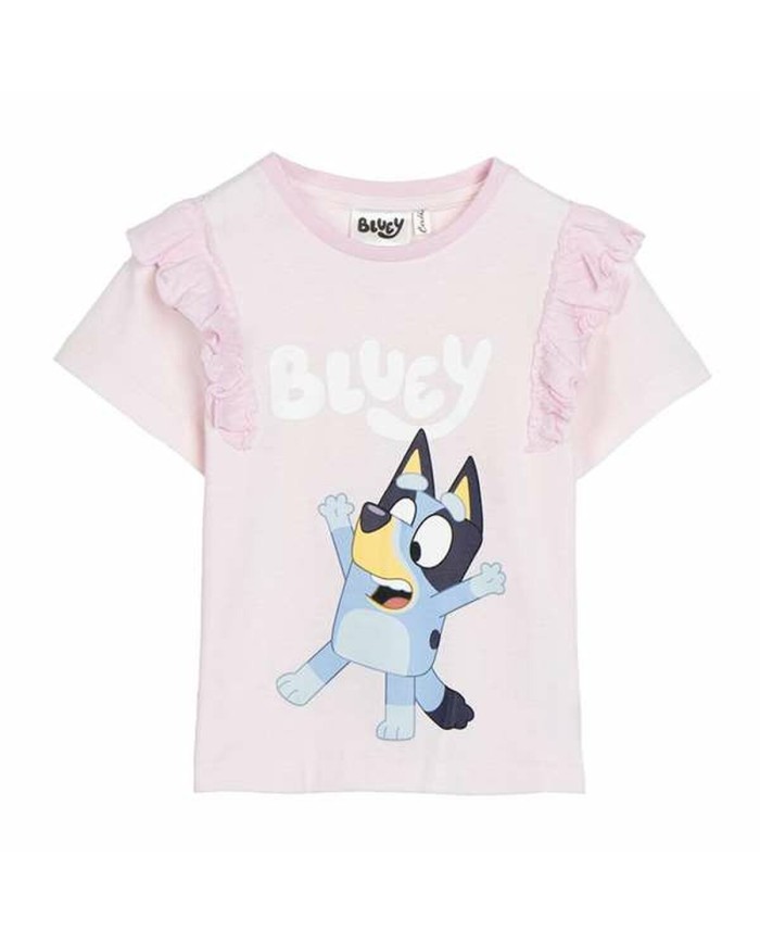 Maglia a Maniche Corte per Bambini Bluey Rosa Rosa chiaro Maglia a Maniche Corte per Bambini Bluey Rosa Rosa chiaro
