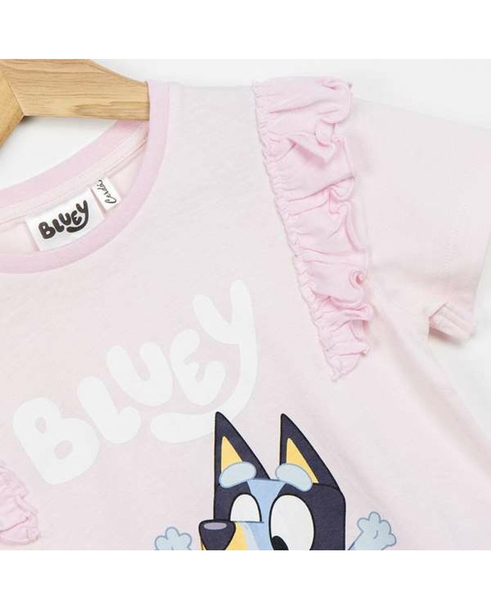 Maglia a Maniche Corte per Bambini Bluey Rosa Rosa chiaro Maglia a Maniche Corte per Bambini Bluey Rosa Rosa chiaro