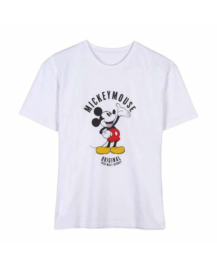 Maglia a Maniche Corte Donna Mickey Mouse Bianco