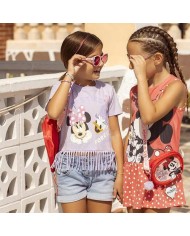 Maglia a Maniche Corte per Bambini Minnie Mouse Viola