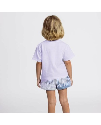 Maglia a Maniche Corte per Bambini Minnie Mouse Viola Maglia a Maniche Corte per Bambini Minnie Mouse Viola