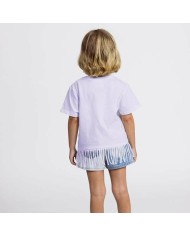 Maglia a Maniche Corte per Bambini Minnie Mouse Viola