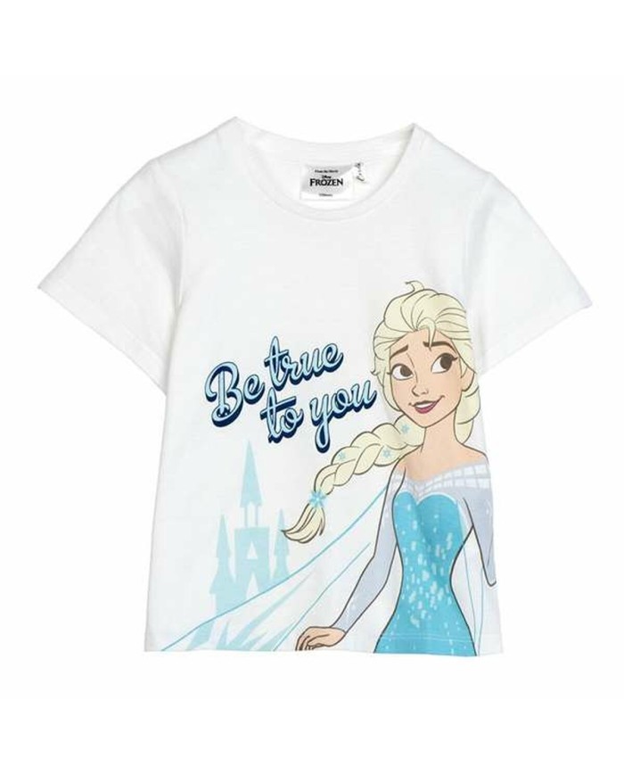 Maglia a Maniche Corte per Bambini Frozen Bianco