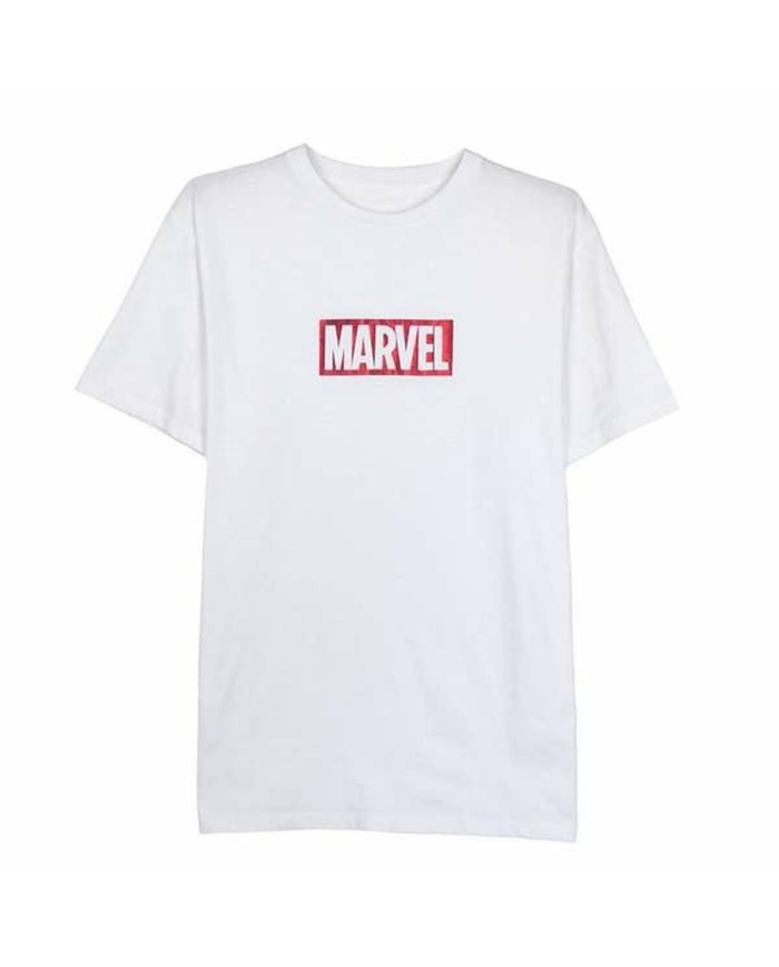Maglia a Maniche Corte Uomo Marvel Bianco