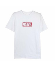 Maglia a Maniche Corte Uomo Marvel Bianco